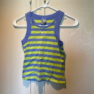 Nike Kids Green/Blue Striped Tank